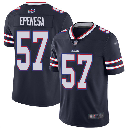 Nike Bills #57 A.J. Epenesas Navy Youth Stitched NFL Limited Inverted Legend Jersey